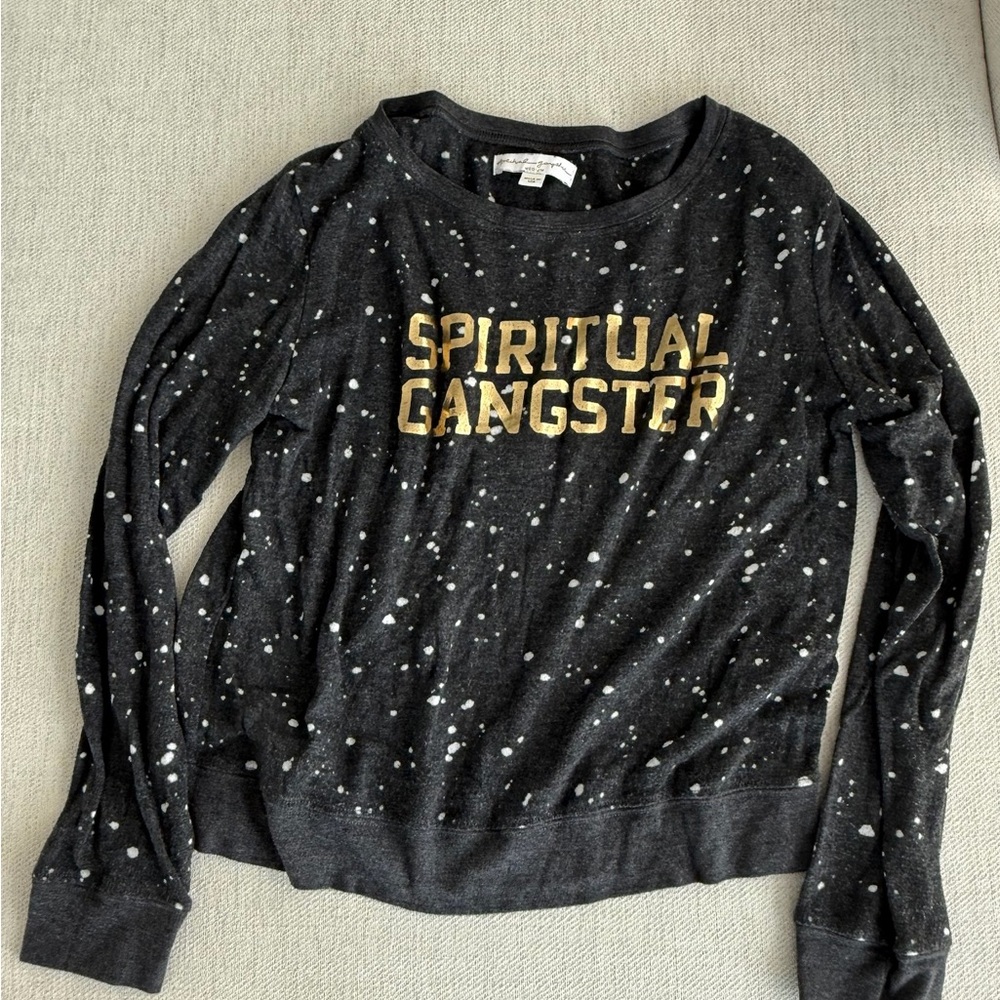 Spiritual Gangster Gray Speckled Tee